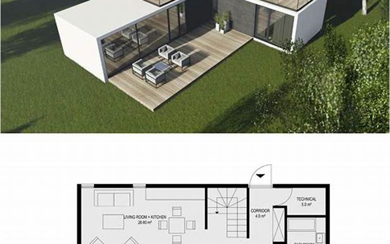 Compact Modern Prefab Home Floor Plan