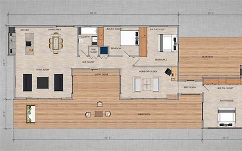 Multi-Level Modern Prefab Home Floor Plan