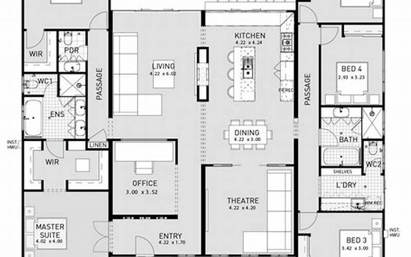 Single-Story Ranch Modern Prefab Home Floor Plan